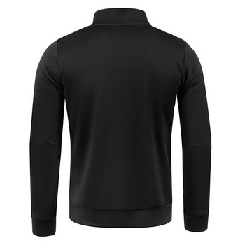 Ανδρικά μπλουζάκια Ανοιξιάτικα πιο χοντρά πουλόβερ με μισό φερμουάρ για ανδρικό φούτερ με κουκούλα εξωτερικού χώρου Φθινοπωρινό μονόχρωμο ζιβάγκο