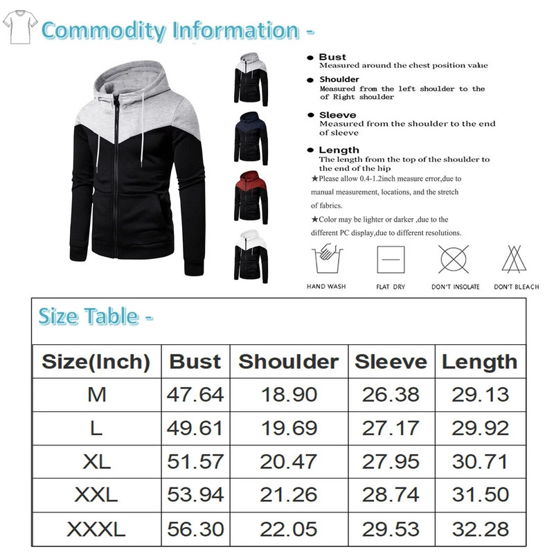 2023 vadonatúj férfi pulóverek pulóverek cipzáras kapucnis dzseki férfi pulóver kapucnis Kontraszt színű kapucnis pulóver férfiaknak