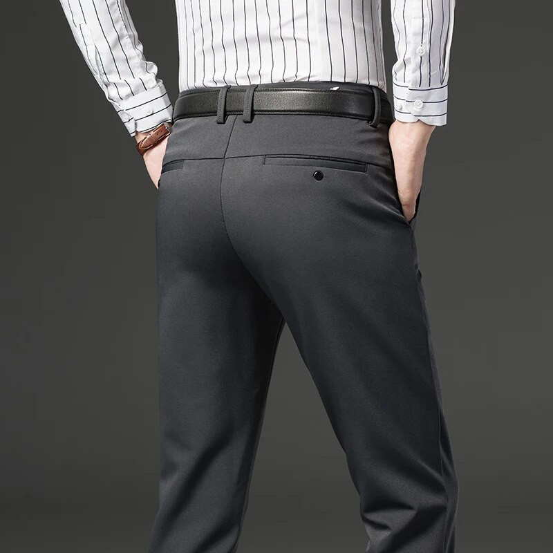 Jaunas vīriešu biznesa bikses Four Seasons Universal Slim Fit Feet Elastīgas vīriešu bikses Populāras ikdienas bikses