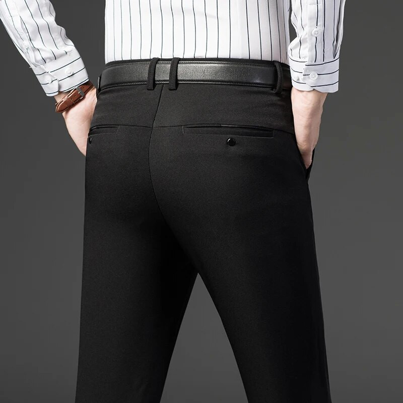 Jaunas vīriešu biznesa bikses Four Seasons Universal Slim Fit Feet Elastīgas vīriešu bikses Populāras ikdienas bikses