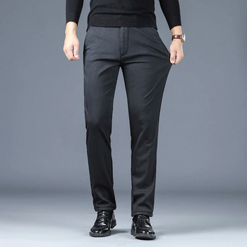 Есен и зима Тенденция на нови мъжки панталони Универсални спокойни дебели панталони Мъжки широки прави корейски бизнес ежедневни панталони