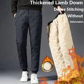 Új férfi téli meleg báránygyapjú vastag melegítőnadrágok férfi szabadidős szabadidő szélálló kocogó nadrágok márka kiváló minőségű melegítőnadrágok férfi