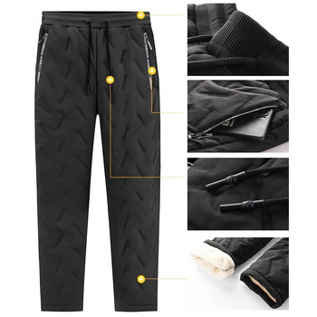 Нови мъжки зимни топли спортни панталони от агнешка вълна Мъжки спортни панталони за открито свободно време Ветроустойчиви панталони за джогинг Марка Висококачествени спортни панталони Мъжки