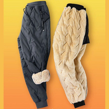 Нови мъжки зимни топли спортни панталони от агнешка вълна Мъжки спортни панталони за открито свободно време Ветроустойчиви панталони за джогинг Марка Висококачествени спортни панталони Мъжки