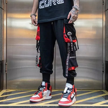Joggers Карго панталони за мъже Ежедневни хип-хоп хит цветни джобни панталони Мъжки панталони Спортни панталони Streetwear панделки Techwear панталони