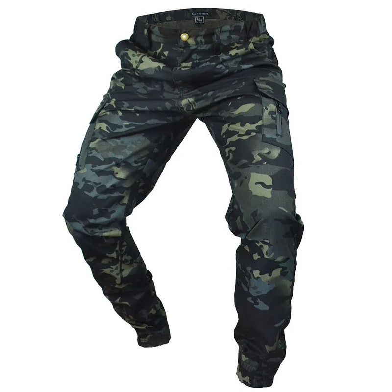 Mege Tactical Camouflage Joggers Āra Ripstop Cargo Bikses Darba Apģērbs Pārgājieni Medības Cīņas Bikses Vīriešu Ielu apģērbs