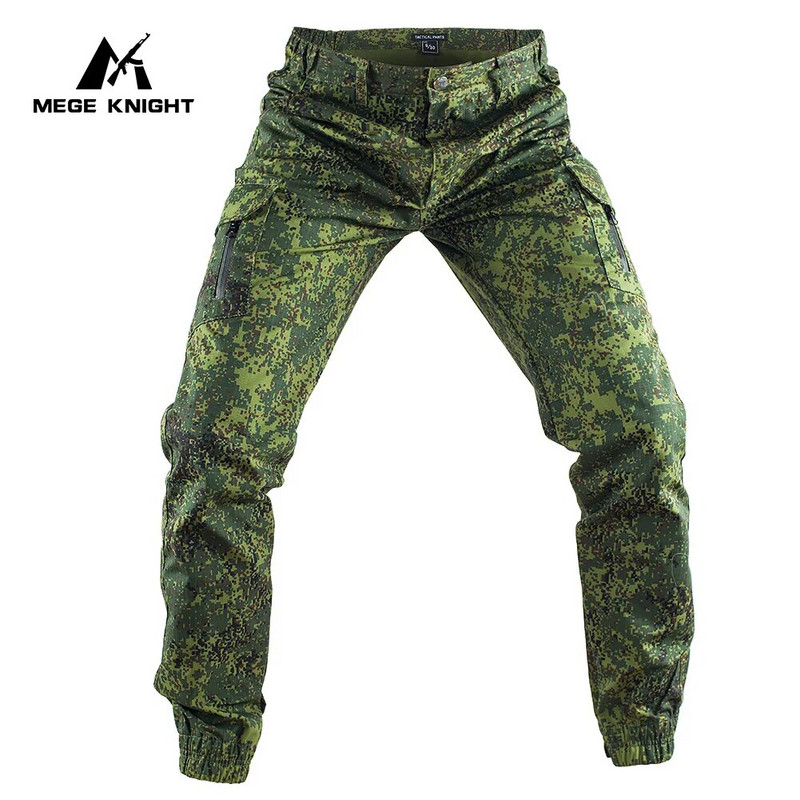 Mege Tactical Camouflage Joggers Āra Ripstop Cargo Bikses Darba Apģērbs Pārgājieni Medības Cīņas Bikses Vīriešu Ielu apģērbs
