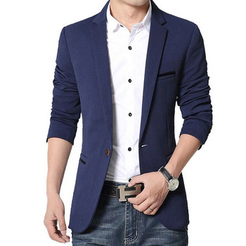 Επώνυμα ανδρικά Casual Blazers Μόδα φθινοπώρου άνοιξη Slim κοστούμι Ανδρικό σακάκι Masculino Ρούχα Vetement Homme M~5XL AY1415