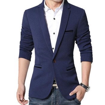 Επώνυμα ανδρικά Casual Blazers Μόδα φθινοπώρου άνοιξη Slim κοστούμι Ανδρικό σακάκι Masculino Ρούχα Vetement Homme M~5XL AY1415