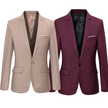 Ανδρικά Blazers Slim Φθινοπωρινό κοστούμι Blazer Business Formal Party Ανδρικό κοστούμι με ένα κουμπί Πέτο Casual μακρυμάνικο τσέπες Top Plus Size