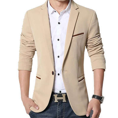 5XL-M Brand Mens Casual Blazers Primăvara Toamnă Fashion Slim Fit Costum Jacket Jacket Single Breasted Business Office Social Blazers Hommes