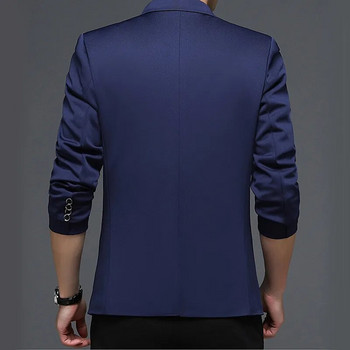 Нов класически едноцветен блейзър костюм Мъжко сако в корейска версия Ежедневно прилепнало Jaqueta Masculina Мъжко облекло J693