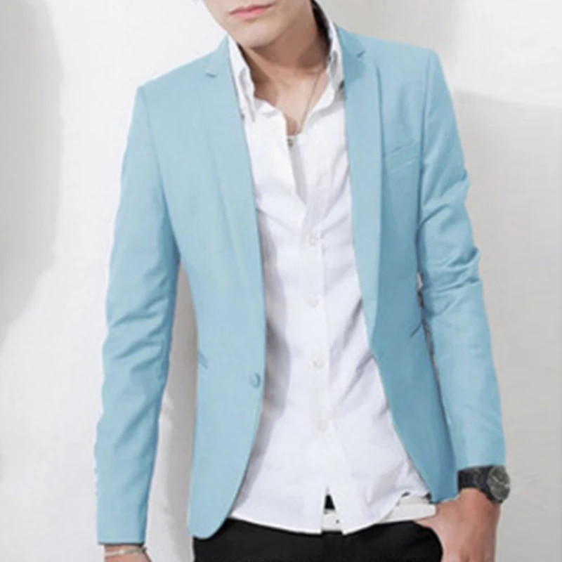 Vīriešu oficiāls uzvalks jakas Biznesa uniforma Darba žakete Topi Solid Regulāri Slim Fit Balts Kāzu kostīms Vīriešiem 3XL Jaka žakete