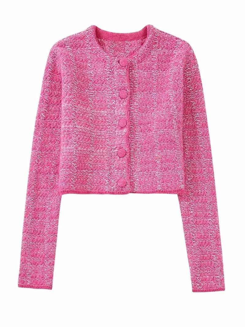 Sieviešu modes rozā tvīda trikotāžas ar pilnām piedurknēm apgrieztām virsdrēbēm A-līnijas svārki ar augstu vidukli, 2022. gada jauni biroja dāmu divu gabalu komplekti