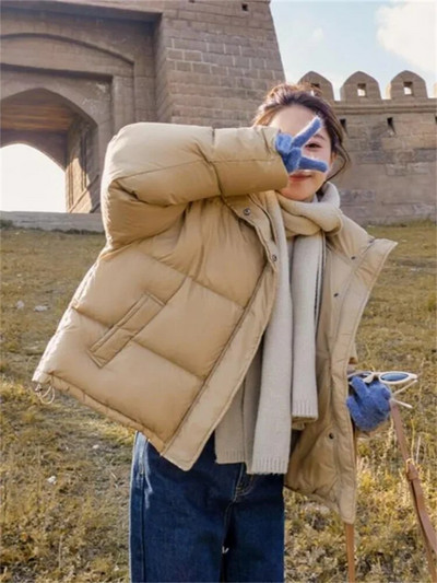 Fotvotee ziemas jaka sievietēm, 2023. gada stingra apkakle, biezi silti mēteļi, retro stila ielas apģērbi, lielizmēra virsdrēbes, neformālas, elegantas parkas