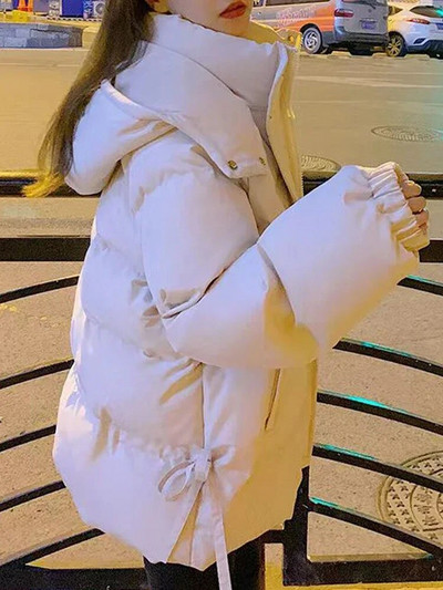 Fotvotee Ziemas jaka Sieviešu Parkas 2023 Korejiešu modes puffer Streetwear Virsdrēbes Ikdienišķa eleganta bieza, silti, liela izmēra mēteļi