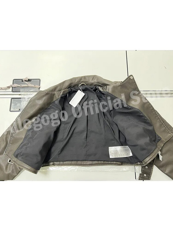 Ailegogo Sieviešu Vintage Loose Pu mākslīgās ādas īsā jaka ar jostu Streetwear Sieviešu rāvējslēdzējs Retro Moto Biker Coat Outwear Tops