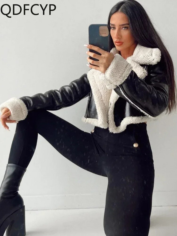 2023. gada rudens ziema sieviešu ādas jaka, mētelis, modes retro rāvējslēdzēji, mākslīgās ādas, vienkārši, forši, īsi, mīksti, silti mēteļi