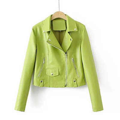 2023 téli új női alkalmi sokoldalú pólógallér, hosszú ujjú, egyszínű műbőr kabát