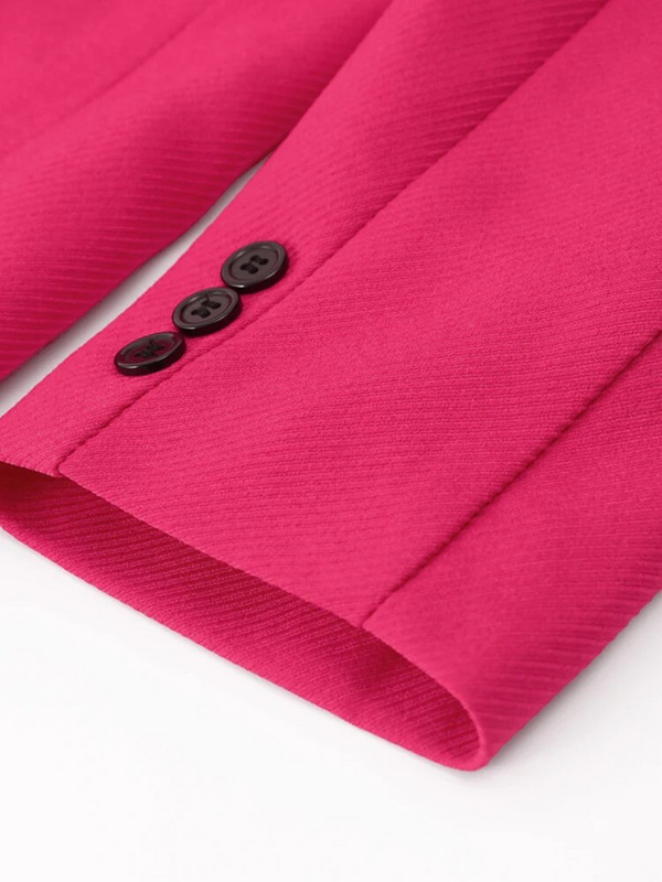 Sieviešu rožu sarkana divrindu garie mēteļi atloks ar garām piedurknēm modes sieviešu mēteļi rudens ziema elegants biroja sieviešu apģērbs