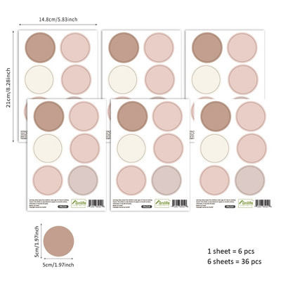 Boho Polka Dots Vaikų vaikų sienų lipdukai Lipnūs sienų lipdukai Vaikų tapetai Miegamasis Kūdikių kambarys Namų dekoras PA254