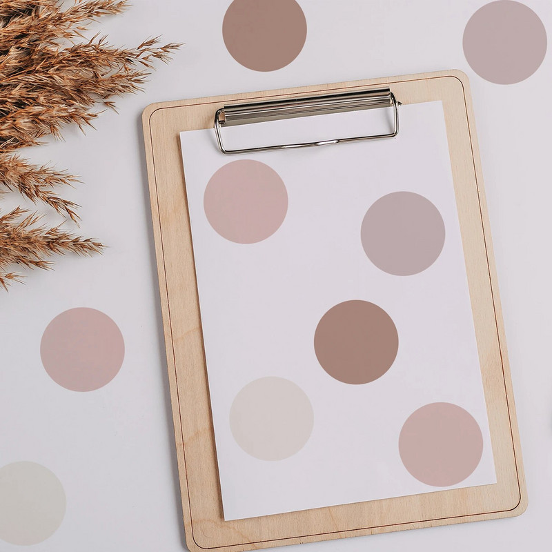 Boho Polka Dots Vaikų vaikų sienų lipdukai Lipnūs sienų lipdukai Vaikų tapetai Miegamasis Kūdikių kambarys Namų dekoras PA254