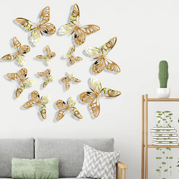 12 τμχ/Σετ τρισδιάστατα αυτοκόλλητα τοίχου Hollow Butterfly για παιδικά δωμάτια Διακόσμηση τοίχου σπιτιού DIY Αυτοκόλλητα ψυγείου Mariposas Διακόσμηση δωματίου