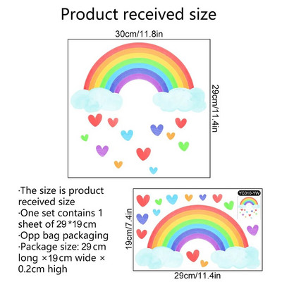 Karikatūra Rainbow Luminous Sienas Uzlīmes Mirdz tumsā Fluorescējoša mākoņa Sirds Sienas Uzlīme bērnu Bērnu istabas Bērnudārza Mājas Iekārtošanai