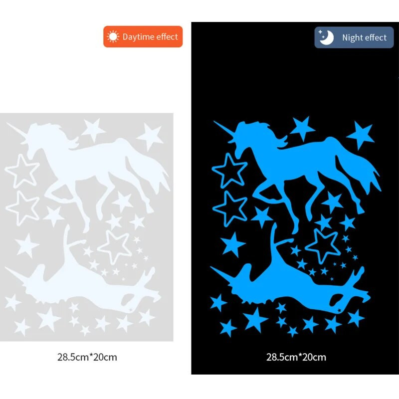 Αυτοκόλλητα φωτεινά αστέρια για διακόσμηση παιδικού δωματίου Αυτοκόλλητο τοίχου ζώων για παιδιά για το σπίτι Μονόκερος Αξεσουάρ διακόσμησης Χονδρική χαλκομανία