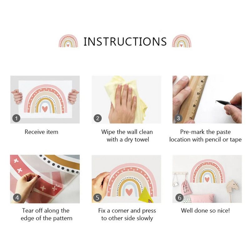 Rajzfilmcsillagok bézs fali matricák Kivehető óvodai falmatricák poszternyomtatás gyerekeknek, babaszobáknak, lakberendezési ajándékoknak