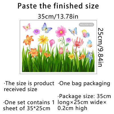 Akvarell zöld növénylevél falmatrica fürdőszoba WC matrica WC öntapadó falfestmény Szépítsd virágos otthoni dekorációs matricákat