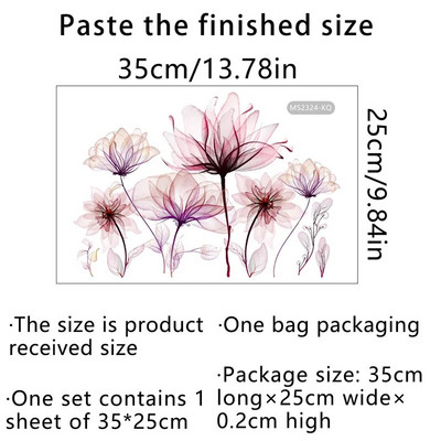 Akvarell zöld növénylevél falmatrica fürdőszoba WC matrica WC öntapadó falfestmény Szépítsd virágos otthoni dekorációs matricákat