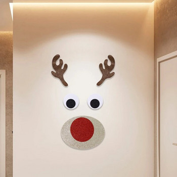 Χριστουγεννιάτικα αυτοκόλλητα παραθύρου τσόχα ύφασμα Άγιος Βασίλης Χιονάνθρωπος Άλκη Αυτοκόλλητο τοίχου Κινούμενα σχέδια Διακόσμηση παιδικού δωματίου Χριστουγεννιάτικη Πρωτοχρονιά 2024
