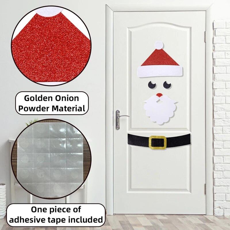 Karácsonyi ablakmatricák filcszövet Mikulás hóember jávorszarvas fali ajtómatrica rajzfilm gyerekszoba dekoráció 2024. karácsonyi újév