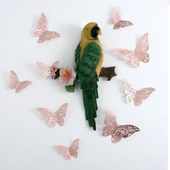 12 бр. Моден 3D кух пеперуден креативен стикер за стена за Направи си сам Стикери за стена Модерно изкуство за стена Декорации за дома Направи си сам подарък