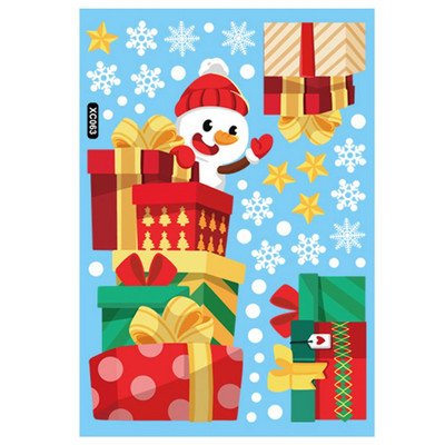 Priecīgus Ziemassvētkus, 2024. gada stikla logu uzlīmes Ziemassvētku vecītis Sniegpārsla Aļņa koks Sniegavīrs Uzlīmes Uzlīmes Ziemassvētku rotājumi Mājas Ziemassvētkiem