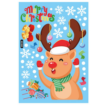 Priecīgus Ziemassvētkus, 2024. gada stikla logu uzlīmes Ziemassvētku vecītis Sniegpārsla Aļņa koks Sniegavīrs Uzlīmes Uzlīmes Ziemassvētku rotājumi Mājas Ziemassvētkiem