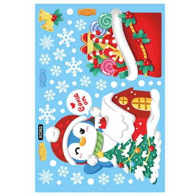 Priecīgus Ziemassvētkus, 2024. gada stikla logu uzlīmes Ziemassvētku vecītis Sniegpārsla Aļņa koks Sniegavīrs Uzlīmes Uzlīmes Ziemassvētku rotājumi Mājas Ziemassvētkiem