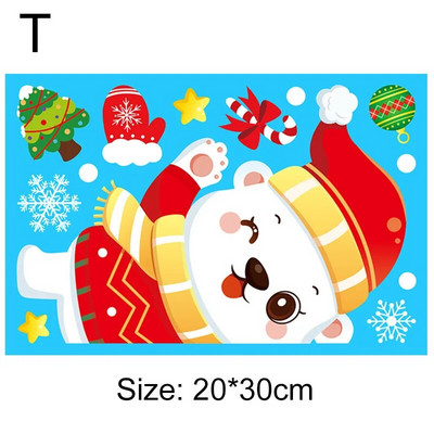 Ziemassvētku sienas uzlīmes logu uzlīme Ziemassvētku vecīša sniegpārsliņa aļņa stikla uzlīme PVC loga uzlīme Priecīgus Ziemassvētkus rotājums