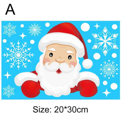 Ziemassvētku sienas uzlīmes logu uzlīme Ziemassvētku vecīša sniegpārsliņa aļņa stikla uzlīme PVC loga uzlīme Priecīgus Ziemassvētkus rotājums