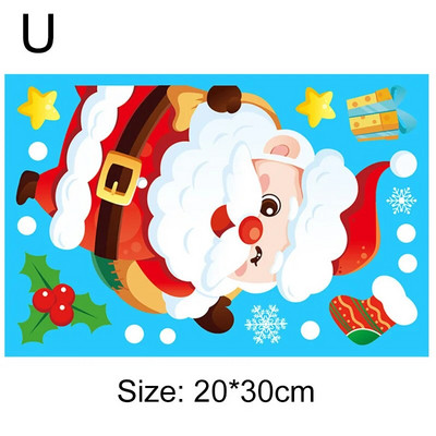 Ziemassvētku sienas uzlīmes logu uzlīme Ziemassvētku vecīša sniegpārsliņa aļņa stikla uzlīme PVC loga uzlīme Priecīgus Ziemassvētkus rotājums