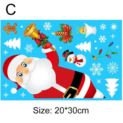 Ziemassvētku sienas uzlīmes logu uzlīme Ziemassvētku vecīša sniegpārsliņa aļņa stikla uzlīme PVC loga uzlīme Priecīgus Ziemassvētkus rotājums