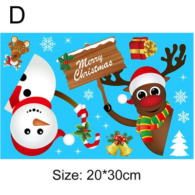 Ziemassvētku sienas uzlīmes logu uzlīme Ziemassvētku vecīša sniegpārsliņa aļņa stikla uzlīme PVC loga uzlīme Priecīgus Ziemassvētkus rotājums