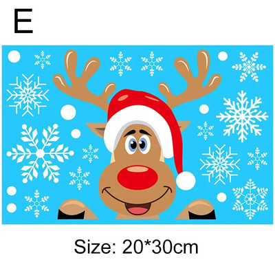 Ziemassvētku sienas uzlīmes logu uzlīme Ziemassvētku vecīša sniegpārsliņa aļņa stikla uzlīme PVC loga uzlīme Priecīgus Ziemassvētkus rotājums