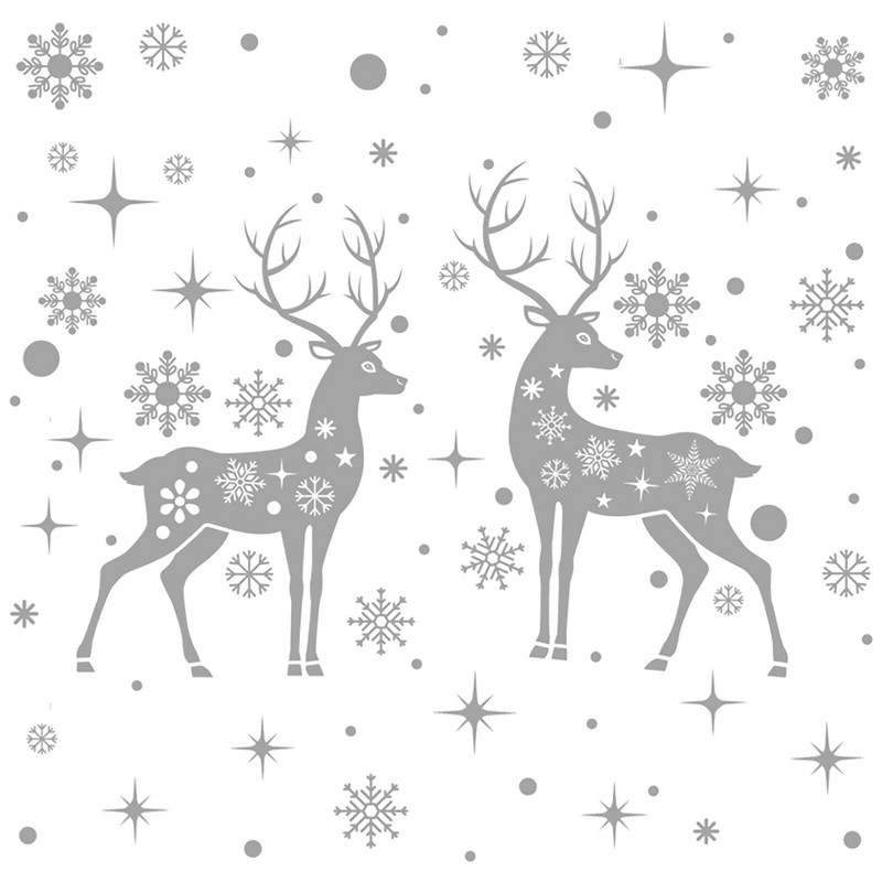 Χριστουγεννιάτικα αυτοκόλλητα Shopping Mall Αυτοκόλλητα βιτρίνας Παιδικό δωμάτιο Αυτοκόλλητα τοίχου Σετ Χριστουγεννιάτικη διακόσμηση