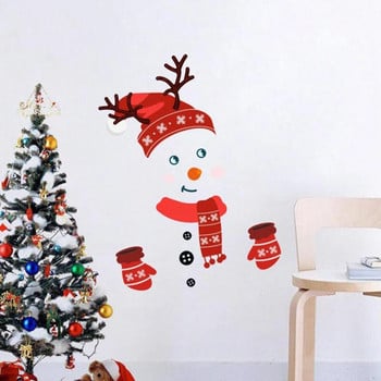 Πόρτα χαριτωμένα αυτοκόλλητα παραθύρου Καρτούν Χιονάνθρωπος Χριστουγεννιάτικο Ψυγείο Αστεία αυτοκόλλητα Χαριτωμένη διακόσμηση εξοχικού σπιτιού κουζίνας