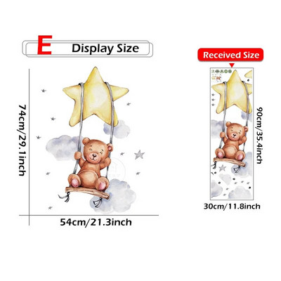 Karikatūra Lācītis Mēness Sienas Uzlīmes Bērnu istabas Bērnu istabas Dekors Uzlīmes Tapetes Zēns Meitenes Guļamistabas Bērnu istabas Sienas Uzlīmes