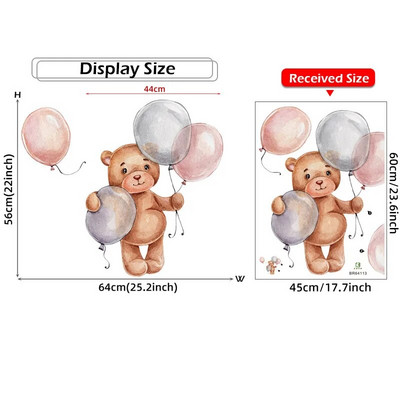 Karikatūra Lācītis Mēness Sienas Uzlīmes Bērnu istabas Bērnu istabas Dekors Uzlīmes Tapetes Zēns Meitenes Guļamistabas Bērnu istabas Sienas Uzlīmes