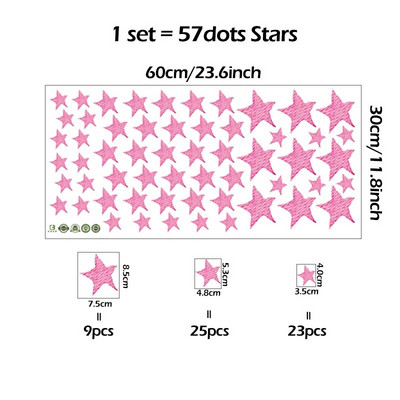 BRUP Rozā Sweet Sleeping Bear Sienas uzlīmes Mākoņi Zvaigznes Sienas Uzlīmes Bērnu istabas dekorēšana Dzīvojamās istabas Guļamistabas uzlīmes