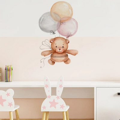 Jauki Lāču mākonis Zvaigzne Sienas Uzlīmes Bērnu istabām Meitenēm Zēniem Mazuļu istabas Noformējums Kawaii Karikatūra Animal Nursery Tapetes Vinila